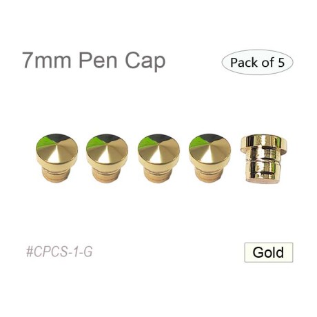 5 Pack CPCS-1 Pen Caps Replacement for Slimline Pen Kits - Gold