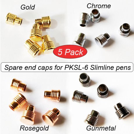 5 Pack CPSL-6 Pen Caps Replacement for Slimline Pen Kits - Gold