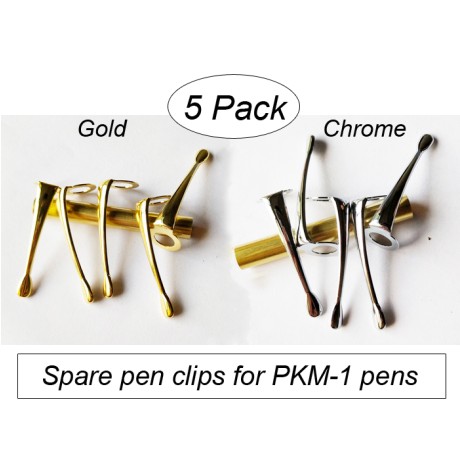 5 Pack CPM-1 Spare Pen Clips - Gold