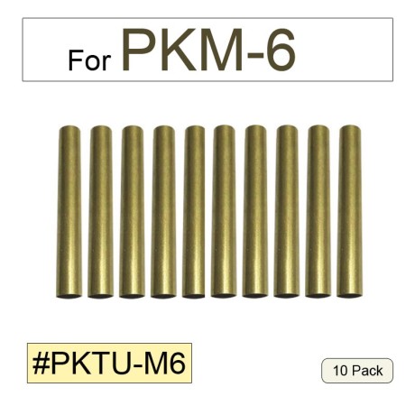 Brass Pen Tube Replacements for PKM-6 Pen Kit (10-Pack)【PKTU-M6】