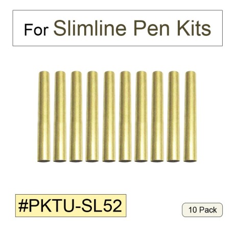 Brass Pen Tube Replacements for PKCS Pen Kit (10-Pack)【PKTU-SL52】