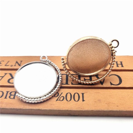 Rotating Double-sided Base Tray Jewellery Pendant Kit - Gold