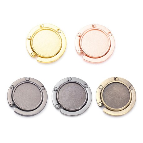 HKFP-1 Chrome Folding Purse Hanger Wood Turning Kit - Gold