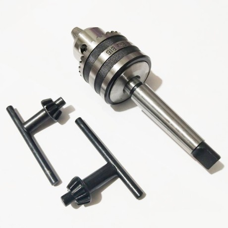 Drill Chuck 2MT/1MT for Lathes and Drill Presses With Two Keys - MT-1