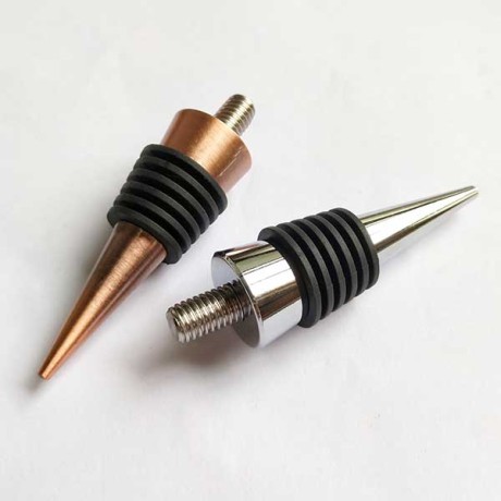 Classic type Bottle Stopper Wood Turning Project Kits in Antique-Brass Chrome - Chrome