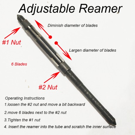 Adjustable Reamer with Wrench for pen Tubes - 6.0-6.5mm