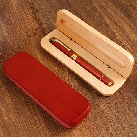 PBW-1 Wood Pen Box Single Slot - Red