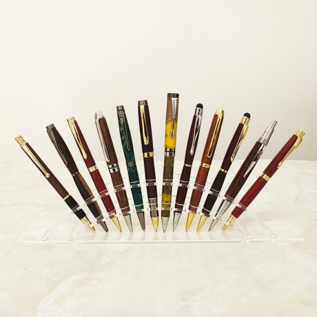 PS12-2 Acrylic High-end Double-deck Arch Bridge Pen Stands / Displays - For 12 pens